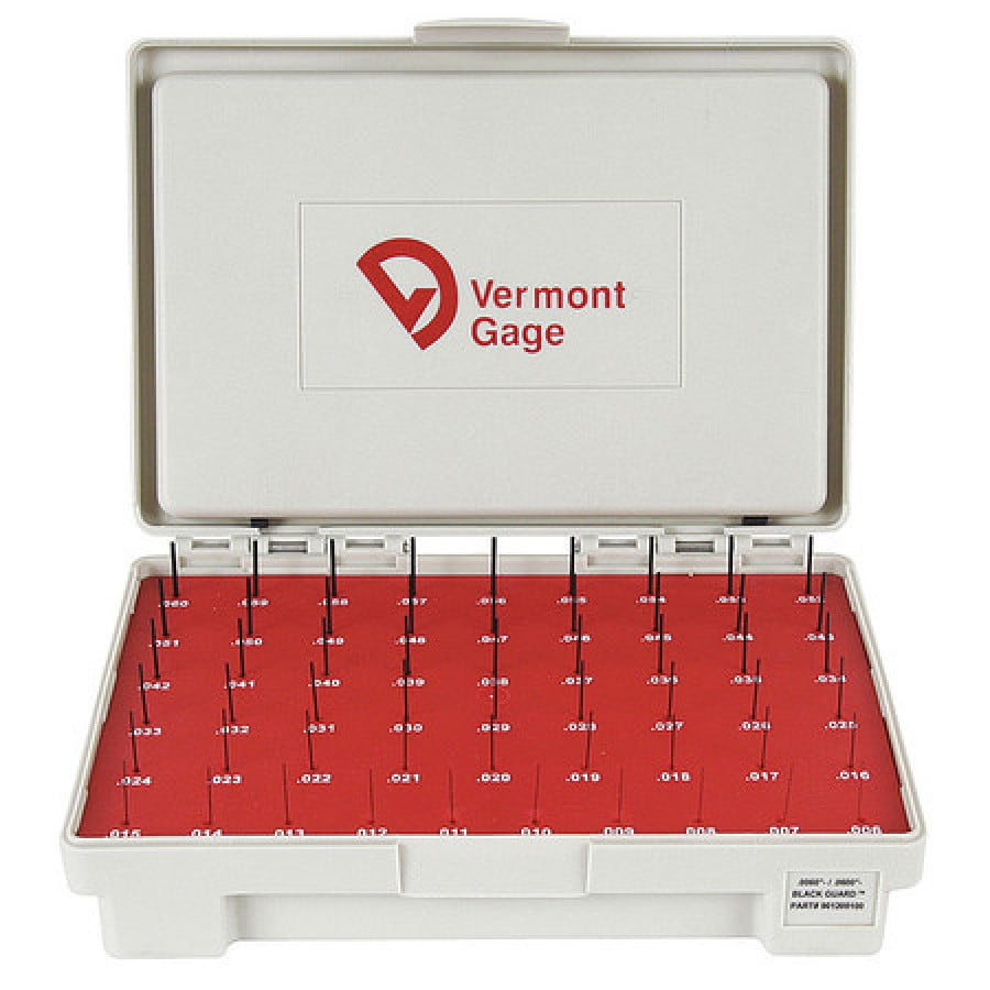 VERMONT GAGE 902100100 Pin Gage Set,Plus,0.201.28mm,Black Walmart