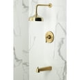 thumbnail image 2 of Kingston Brass KB6337AL Revival Single-Handle Pressure Balanced Tub and Shower Faucet, Brushed Brass, 2 of 7