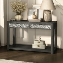 Furniture of America Cheri Modern 2-Drawer Solid Wood Console Table, Ash Gray