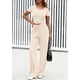 thumbnail image 5 of Conjunto de Lounge para Mujer PRETTYGARDEN de 2 Piezas Beige Talle M, 5 of 8