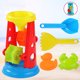 thumbnail image 4 of Juego de juguetes de playa con rueda de agua de arena: set de juego de plástico para niños con arenero, embudo para tamizar arena, pala y kit de herramientas para niños y niñas, 4 of 4