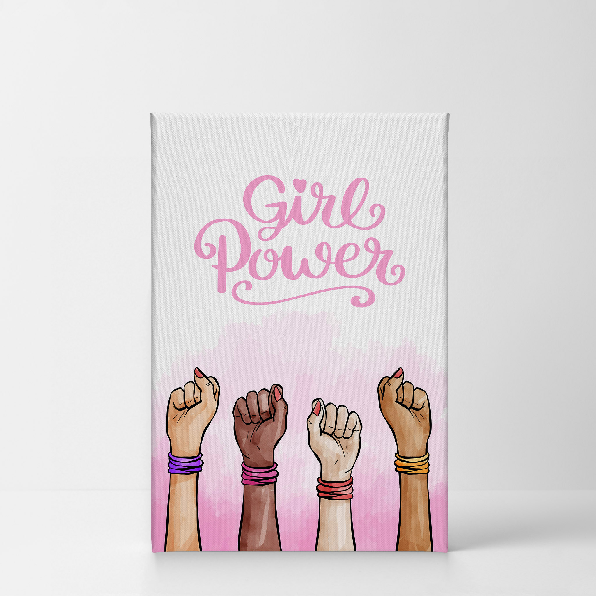 Smile Art Design Girl Power Quote Diversity Kids Gilrs African American  White and Black Canvas Wall Art Print Kids Room Decor Baby Room Decor  Nursery Decor Ready to Hang Made in the