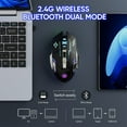 thumbnail image 5 of Wireless Mouse Gaming Computer Silent Rechargeable Bluetooth Mouse USB Mechanical E-Sports Backlight PC Gamer Mouse for Laptop, 5 of 7