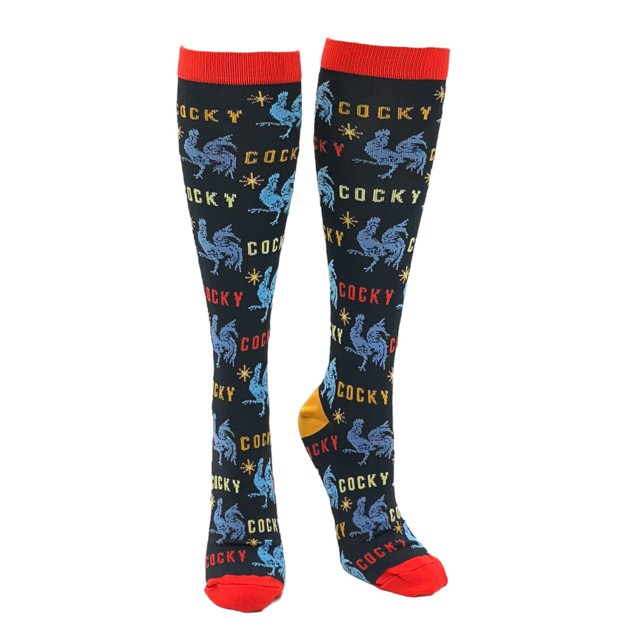 Cocky Funny Sarcastic Animal Compression Socks for Men