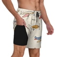 thumbnail image 3 of Haiem Striped Vintage Planes Men'S Quick-Dry Swim Trunks: Comfortable Beach Shorts With Mesh Lining And Pockets - Ideal For Swimming And Sunbathing Xx-Large, 3 of 9
