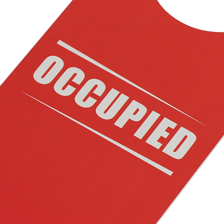 Muka 2Pcs Vacant Occupied Sign Plastic Double Sided Door Knob Hanger Sign For Hotel Office Conference Room Red/green