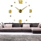 thumbnail image 5 of Bewildely Nuevo estilo 2019 Reloj de pared 3D Metal fresco Número simple Etiqueta engomada del espejo DIY Reloj de pared silencioso moderno para la Decoración del hogar Oro Bewildely JJ24735-03B, 5 of 6