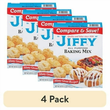 (4 pack) "JIFFY" All Purpose Baking Mix, 40 oz Box
