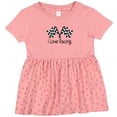 thumbnail image 3 of Inktastic I Love Racing Girls Baby Dress, 3 of 5
