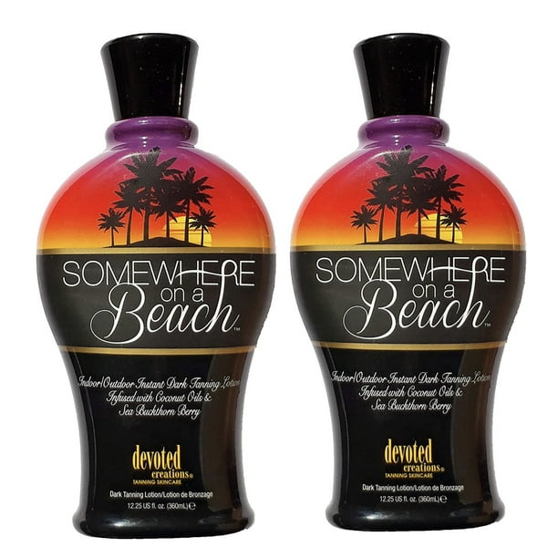 2 PACK Devoted Creations Somewhere on a Beach Instant Dark Tanning
