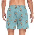 thumbnail image 2 of FORMRS Mens Swim Trunks Mesh Liner Quick Dry Casual Beach Board Shorts with Pockets, Sizes S-2XL, Cartoon Capybaras, 2 of 9