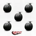 thumbnail image 2 of 3 Inch Furniture Casters Nylon Twin Wheel Top Plate Set of 5 Service Caster, 2 of 2