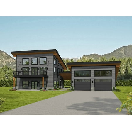 763-9922: Modern Contemporary 3 Bed, 2 Bath Luxury Home Plan, 2184 Sq Ft: Full Blueprints with License to Build by Home Plan Marketplace - Lesuto
