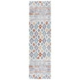 thumbnail image 2 of SAFAVIEH Berber Dusan Abstract Shag Area Rug, 7' x 7' Round, Blue Rust/Ivory, 2 of 7