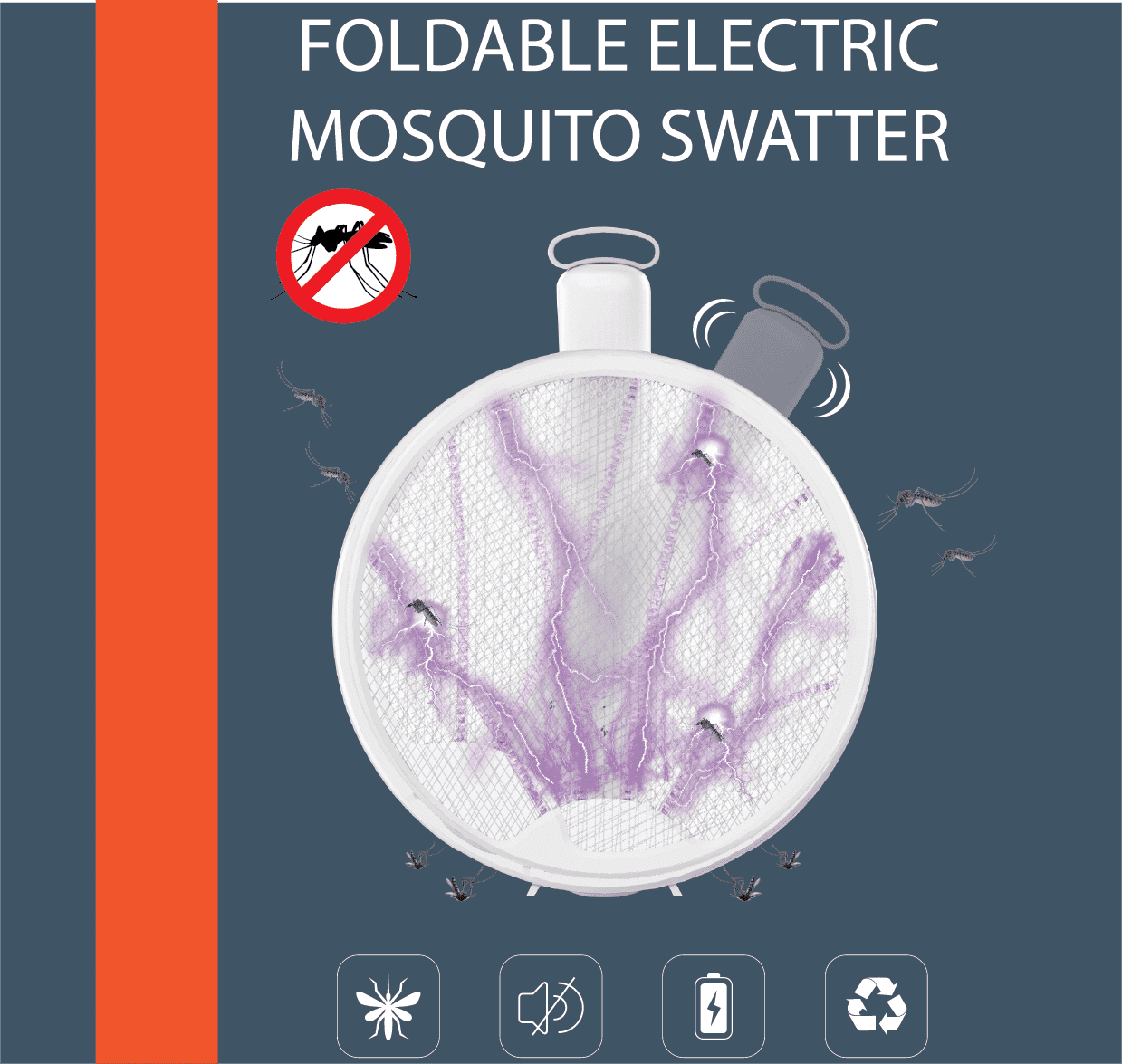 Electric Fly Swatter Racket, Rechargeable, 2 in 1 Smart Bug Zapper Racket with USB Rechargeable Base, Powerful Mosquitoes Trap Lamp & Fly Killer, 3-Layer Safety Mesh for Home, Bedroom, Kitchen, Patio