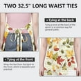 thumbnail image 6 of Autumn Fall Leaves Pattern Apron-Garden Aprons for Women with Pockets-Cotton Linen Waterproof Kitchen Cooking Gardening Aprons Adjustable for Kitchen,Cooking,BBQ and Salon 33"x27", 6 of 7