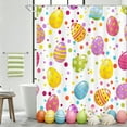 thumbnail image 5 of Spring Easter Bunny Shower Curtains for Bathroom, Cute Rabbit Floral Plant Watercolor Shower Curtain with 12 Hooks, Home Bathtubs Decor 72"x72", 5 of 6