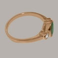 thumbnail image 4 of LBG British Made 10k Rose Gold Ring with Natural Emerald & Diamond Womens Engagement Ring - 33 size options - Size 7.25, 4 of 6