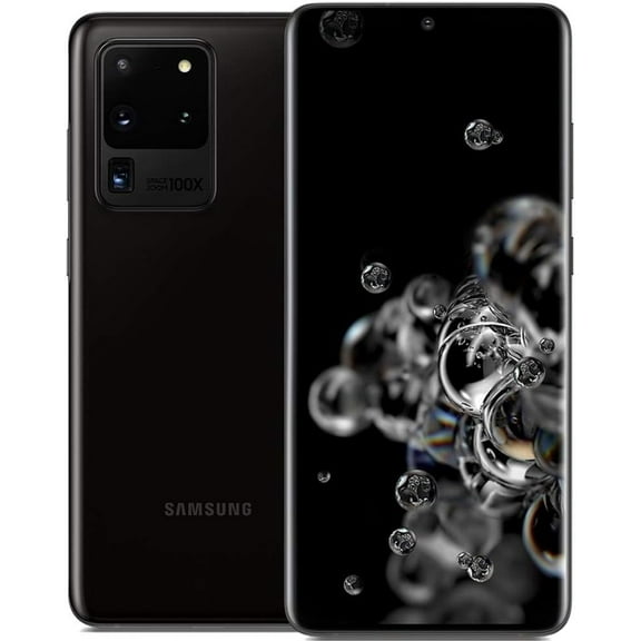 Restored Samsung Galaxy S20 Ultra 5G, 128GB, Cosmic Black - Unlocked (Refurbished)
