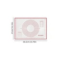 thumbnail image 2 of Bakeware Extra Large Non-Stick EVA Baking Mat with Measurements Rolling Dough Companion Non- Countertop Mat for Kitchen Three Layer Red Transparent, 2 of 3
