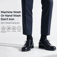 thumbnail image 5 of ARWSER 5 Pairs Men's Business Socks Breathable Casual Classic Pattern Dress Crew Socks for Office and Business Wear, 5 of 8