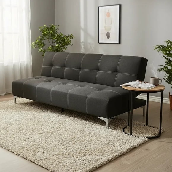 Sofá Cama Reclinable Okis Gris Oxford, 3 Posiciones, SALVANTO