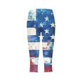 thumbnail image 4 of Tnhcen Women’s Independence Day Yoga Pants – High Waisted Stretch 7/7 Leggings with Star-Spangled Print! Active Wear Yoga Pants for Women, 4 of 5