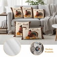 thumbnail image 6 of Thanksgiving Turkey Outdoor Waterproof Pillow Covers, Fall Pumpkins Maple Leaves Rustic Decorative Rectangle Throw Pillowcase Sofa Cushion Sham for Patio/Couch/Chair, 20"x12" 2 Pack, 6 of 8