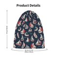 thumbnail image 4 of Honeii Sailboat And Wave Print Kids Knit Beanie Watch Hat ,Knit Cap for Boys and Girls, 4 of 7