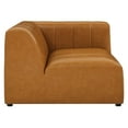 thumbnail image 4 of Modway Bartlett Vegan Leather 3-Piece Sofa in Tan, 4 of 10
