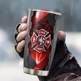 thumbnail image 3 of Personalized Firefighter Tumbler Custom Name 20oz 30oz Stainless Steel Insulated Cup Travel Mug Birthday Christmas Firefighters Fire Fighter Gift Things For Men Fireman, 3 of 6