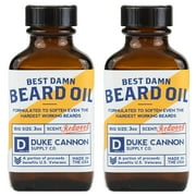 Duke Cannon Supply Co. Best Beard Oil, 3oz - Redwood Scent 2 Pack / Made with Natural and Organic Ingredients