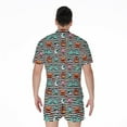 thumbnail image 2 of Halloween Zombie Striped Pattern Short Sleeve Men'S Rompers, Halloween Decorative Casual Summer Jumpsuits Outfit, 2 of 4