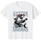thumbnail image 1 of Camiseta divertida de tiburón para tocar la guitarra con gafas de sol, 1 of 2