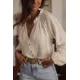 thumbnail image 5 of Blusa de encaje calada estilo bohemio para playa de TEELYNN para mujer, blusa vintage de manga larga, blusas elegantes informales de verano para mujer, 5 of 5