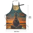thumbnail image 5 of Bingfone Sunset Prairie Meditating Horse Apron Gifts For Men, Women Professional Grade Chef Apron for Kitchen,BBQ & Grill, 5 of 8