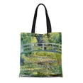 thumbnail image 1 of LADDKE Canvas Tote Bag Claude Water Lily Pond By Monet Fine Paintings Waterlily Reusable Handbag Shoulder Grocery Shopping Bags, 1 of 1
