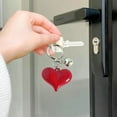 thumbnail image 4 of Heart Shaped Keychain, Staron Colorful Alloy Resin Heart Keychain Pendant, Personalized Valentine's Day Gift for Women Men with Key Bag, 4 of 7