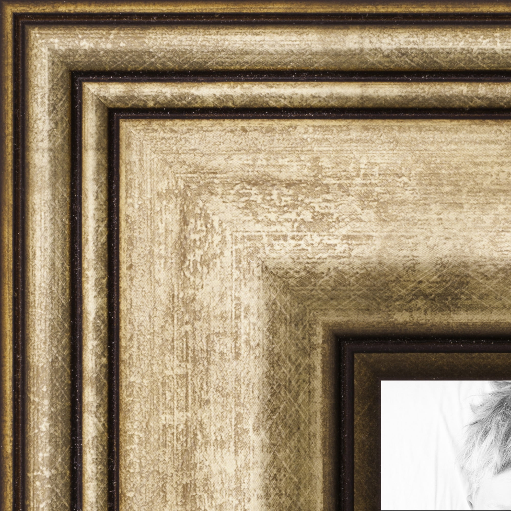 ArtToFrames 24x24 Inch Pewter Panel Slope Picture Frame, This Silver