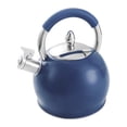 thumbnail image 4 of HausRoland Stainless Steel Whistling Kettle with Ergonomic Silicone Handle 3.2 Qt (3 L) Tea Kettle for Stove Top Blue, 4 of 5