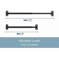 4 Pack Screwed Sash Curtain Rod Adjustable 9-12 Inch, 3/8 Inch Diameter ...