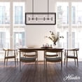 thumbnail image 3 of Hunter - Felippe 8-light Natural Black Iron, Extra Large Chandelier, Dimmable, Casual Style, Linear Shaped, for Bedrooms, Dining, Living Rooms - 19267, 3 of 10