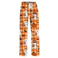 thumbnail image 5 of JULMCOMO Halloween Pajama Pants for Women Pumpkin Blood Ghost Print Drawstring Elastic Waist Trendy Pajamas Pants Fuuny Print Comfy Loose Pjs Yellow 3XL, 5 of 6