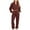 Brown, variant on YUGYXL Women Tracksuits 2 Piece Set Lightweight Comfy Solid Color Sweatsuits Half Zip Collared Waist Stretch Cropped Sweatshirt Wide Leg Sweatpants Gift for Daughter Brown,S