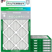 Filterbuy 12x40x1 MERV 8 Dust Defense, Pleated HVAC AC Furnace Air Filters (6-Pack)