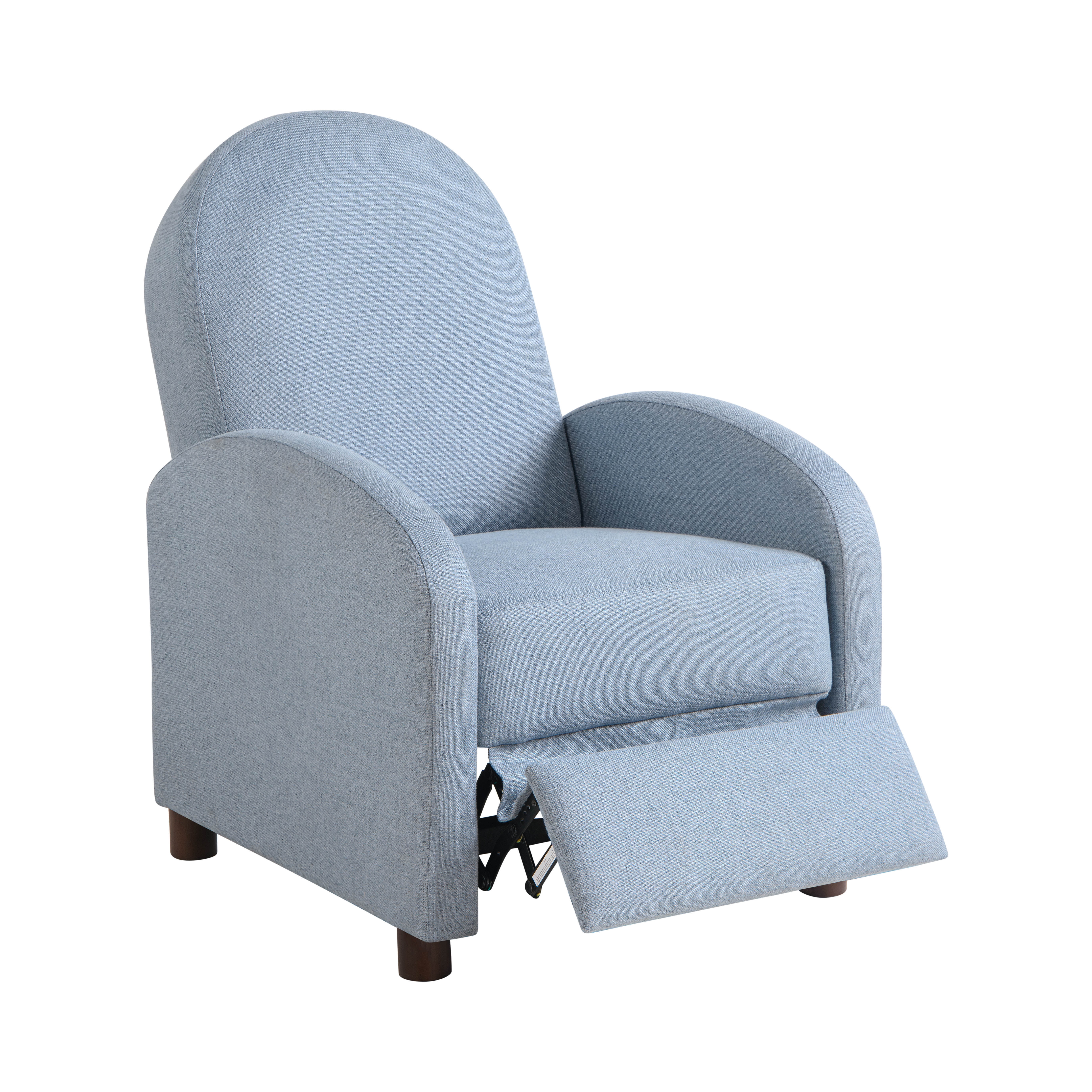 Relax-A-Lounger Lansing Modern Pushback Recliner, Blue Fabric