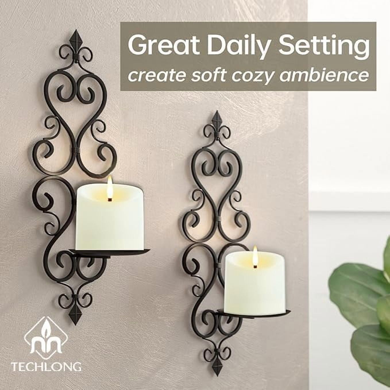 Outdoor Waterproof Flameless Candles with Timer, Remote Control Battery Operated Candles Flickering Last 600 Hours, 3"x3" Realistic Electric Fake LED Candles, Ivory Plastic, Set of 3