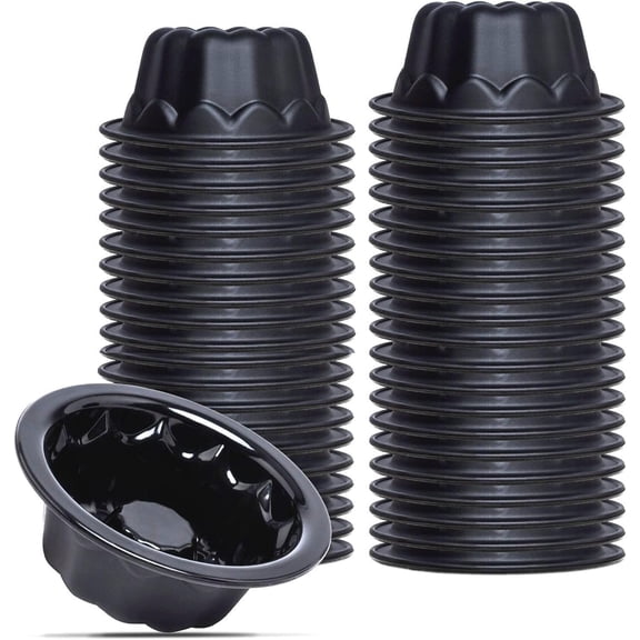 50-Pack Mini Cake Pans for Baking - 4 Inches Silicone Cake Pans for Flan Molds - Reusable Cake Mold for Pumpkin Cake, Jelly, Brownies