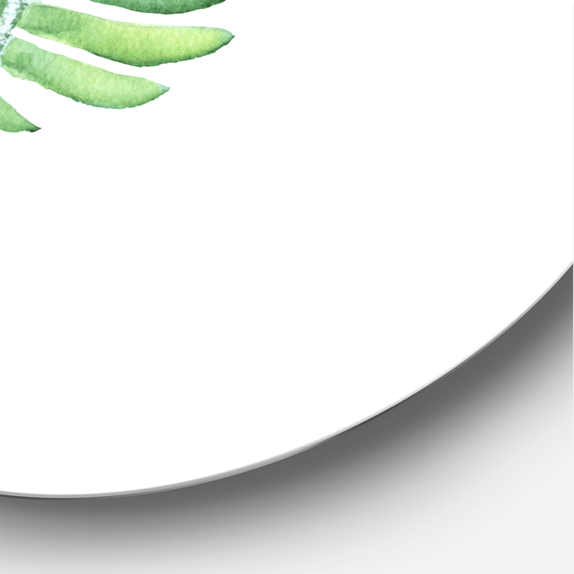 Designart 'Close Up Of Tropical Leaf Of Monstera III' Farmhouse Circle Metal Wall Art 29x29 - Disc of 29