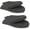 Black, variant on Short Oven Mitts Set, Heat Resistant Cotton Kitchen Pot Holders with Non-Slip Grip and Hanging Loop, Mini Oven Gloves for Microwave, Baking and Cooking, 1 Pair,Red